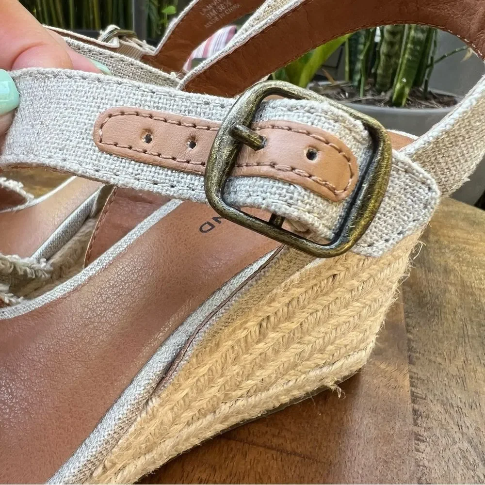 LUCKY BRAND Espadrille Sandal 🌺 beige 🌺 Mindra Marveiy 🌺 size 8/ 38.5 - Picture 4 of 9